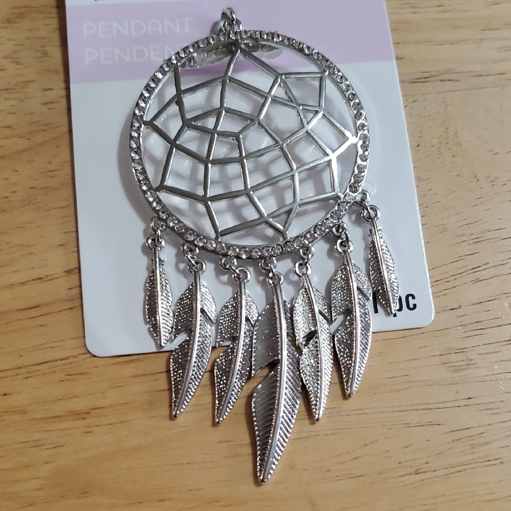 Bead Landing Silver Dreamcatcher Pendant Necklace - Picture 3 of 6